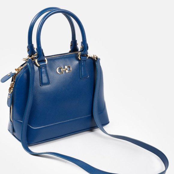 Salvatore Ferragamo Sapphire Darina Mini Satchel Bag - Picture 6 of 14